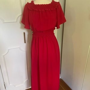 Zara red dress maxi size M